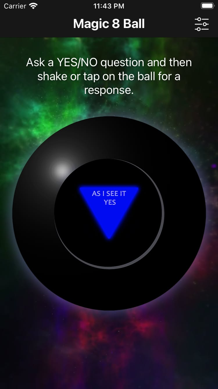 Magic 8 Ball app screenshot