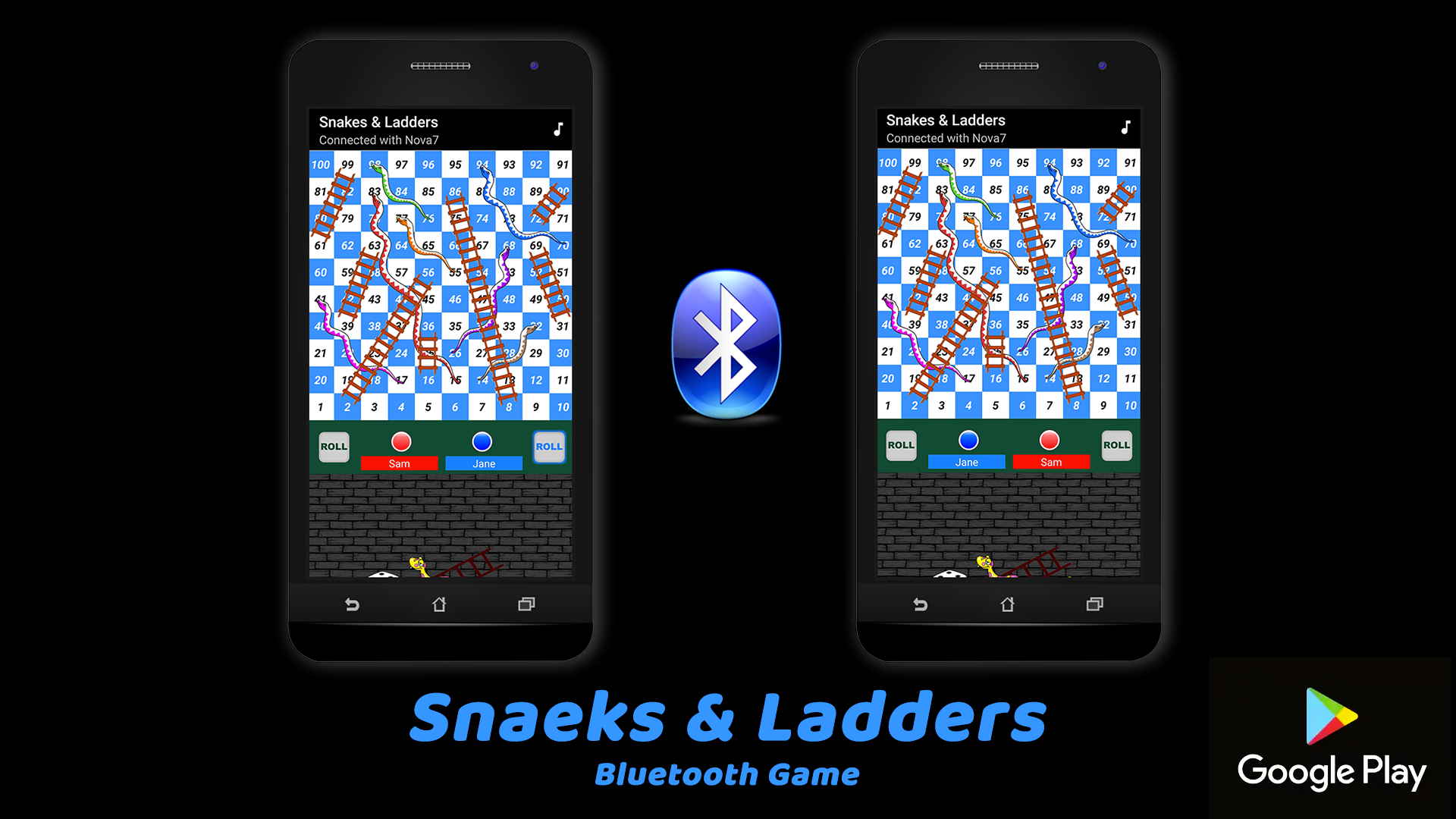 Snakes & Ladders Bluetooth game